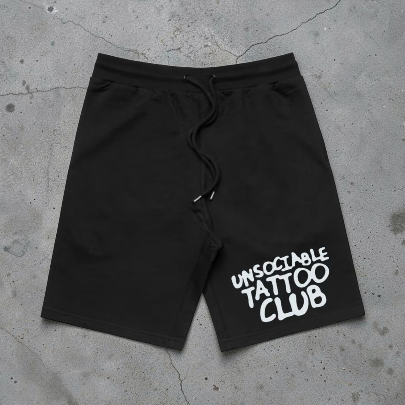 Club Shorts — Black / White