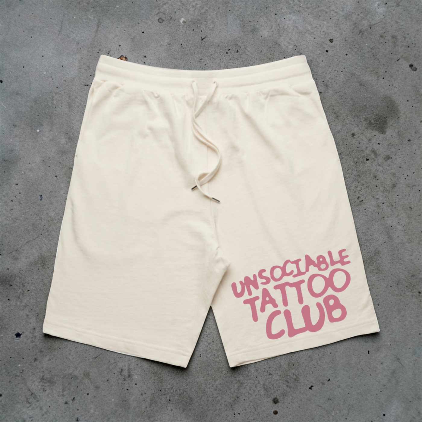 Club Shorts — Cream / Pink