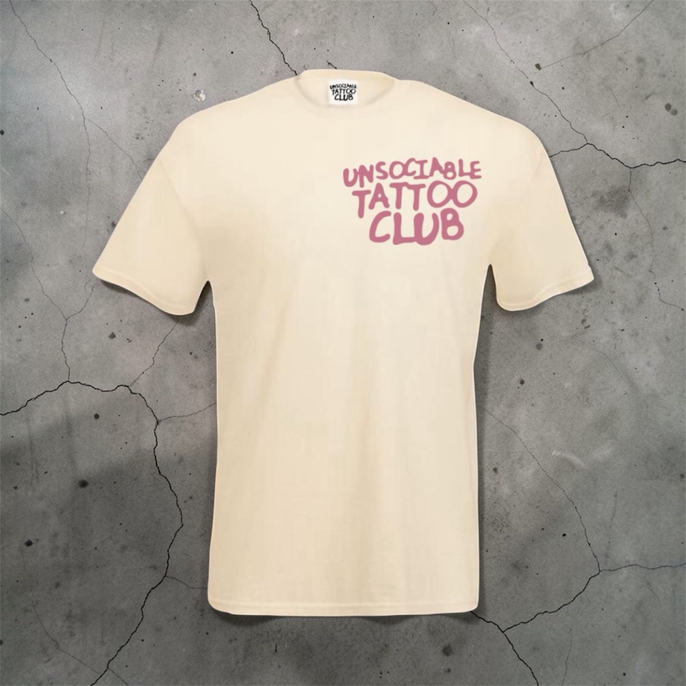 Club Tee — Cream / Pink