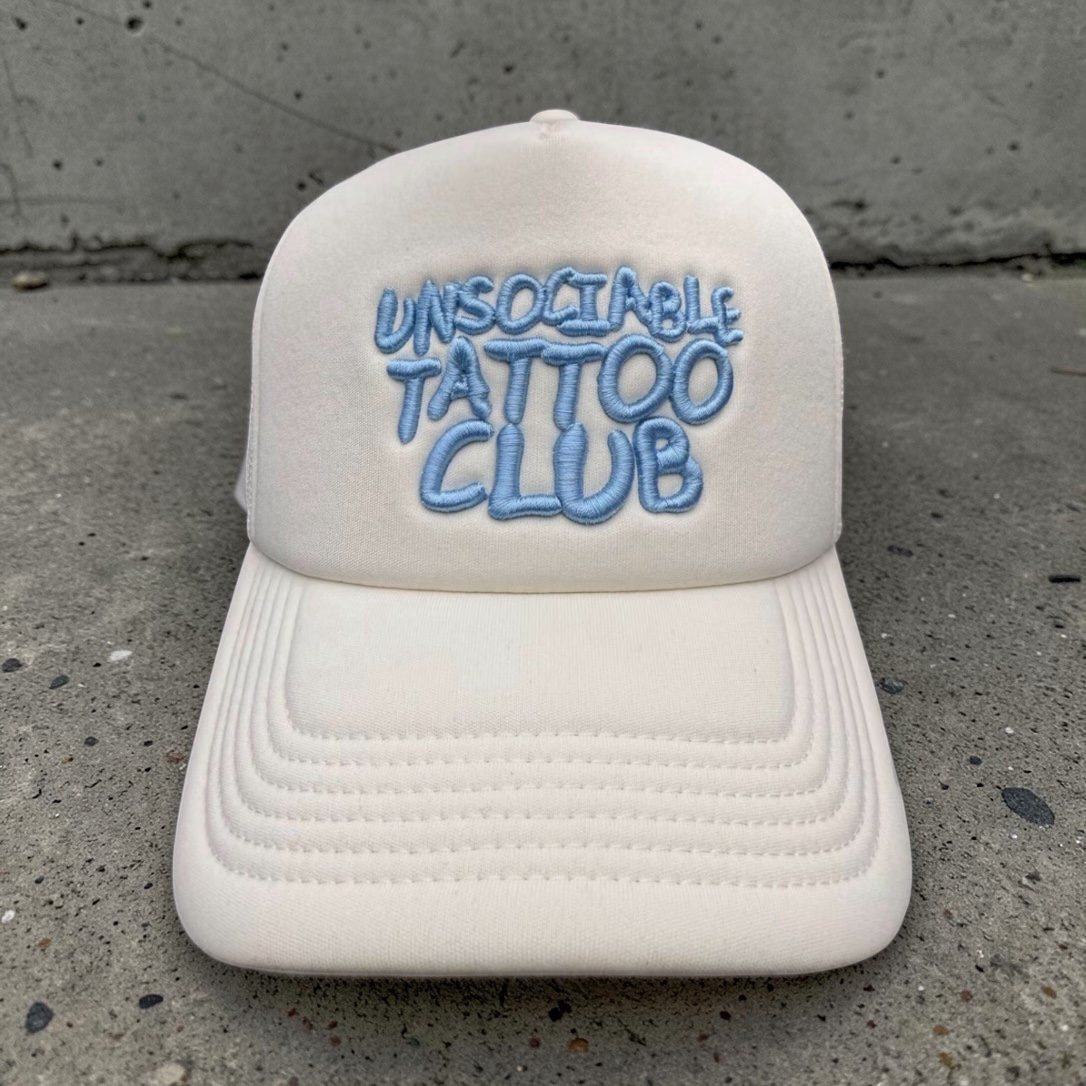 Trucker Cap — Cream / Sky Blue
