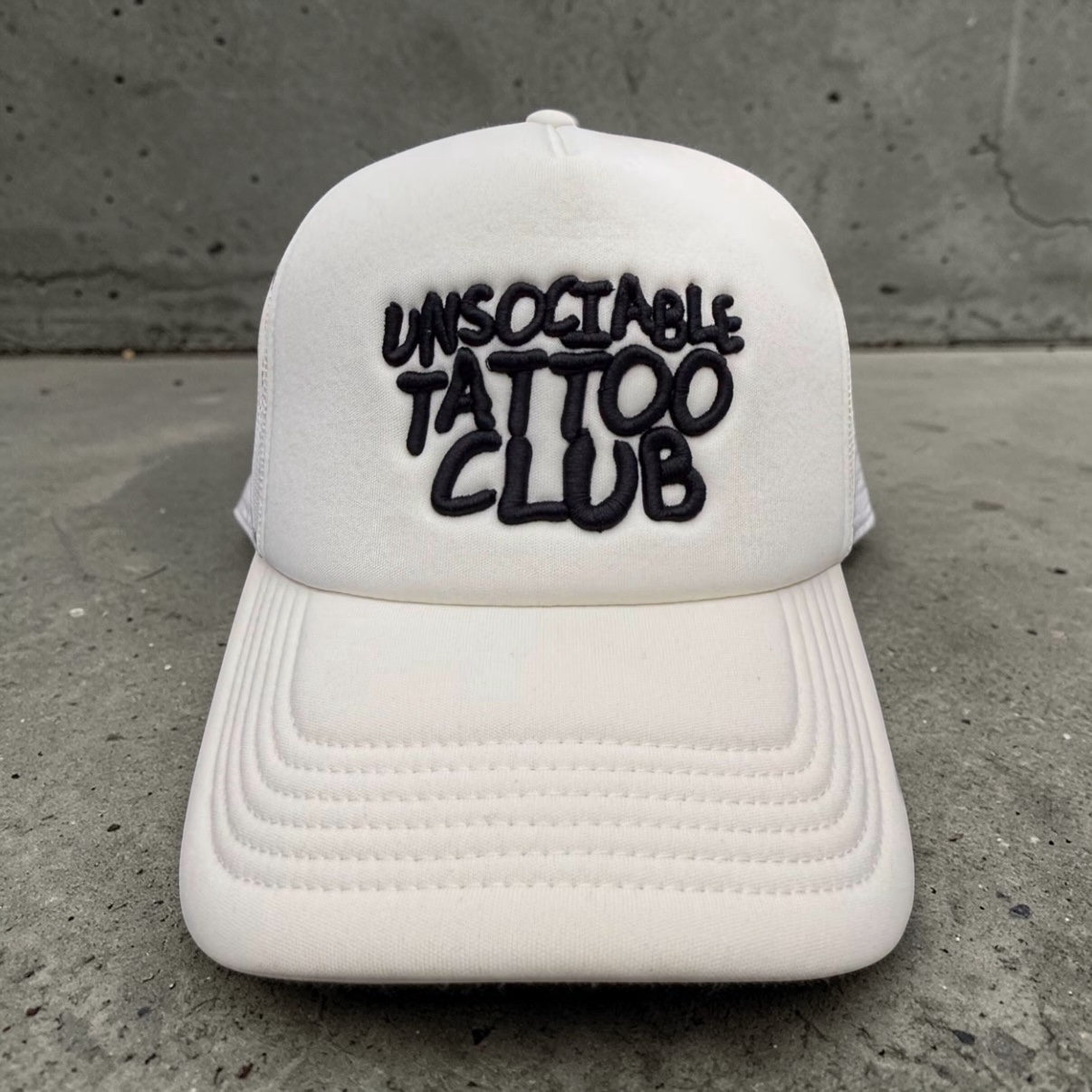 Trucker Cap — White / Black